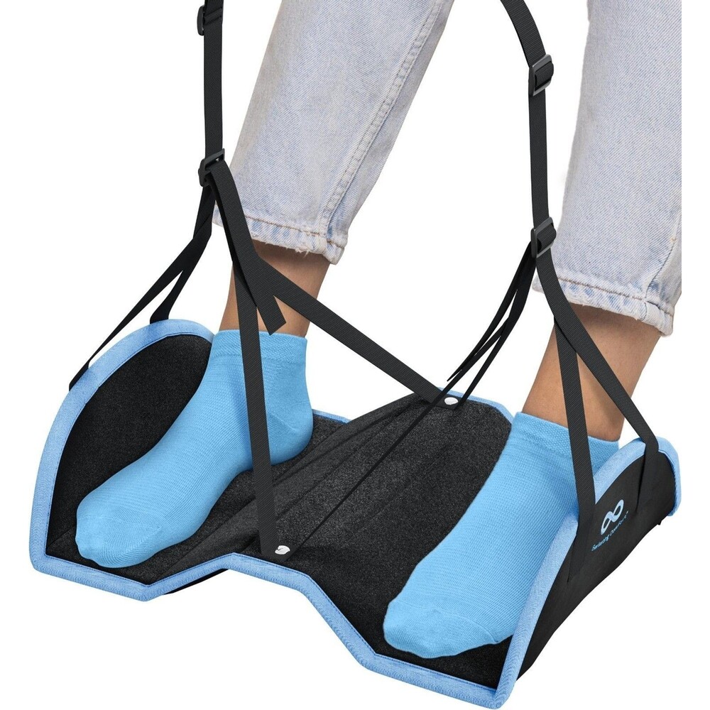 Everlasting Comfort Ergonomic Adjustable Airplane Foot Hammock